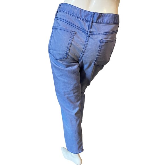 Mossimo Low Rise Cropped Blue Jeans Sz 15 Low Rise Ankle Skinny Blue Pants with - Picture 2 of 9